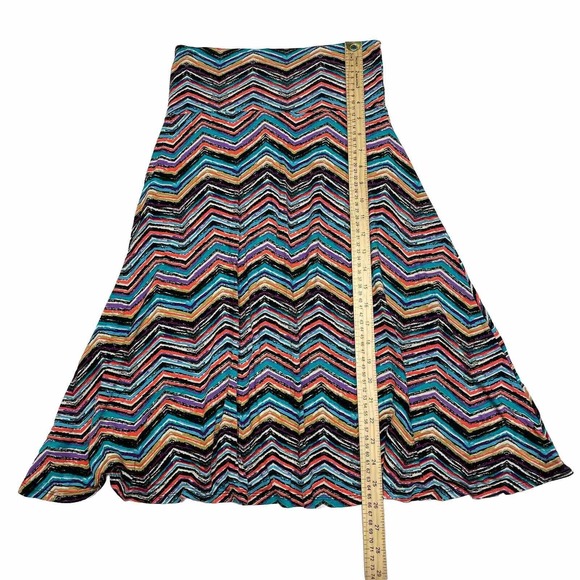Lularoe Azure Skirt Womens Extra Small Colorful Stripe Knee Length Casual Ladies - Picture 2 of 8